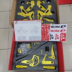 RACING BOY RCB RACING FOOTREST Y15 LC135 4S/5S RS150 COMPLETE SET DEPAN BELAKANG -By Sea Courier Method 🚢📦