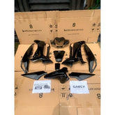 DHC- MERAH Full Set Smooth and Rough Body Honda Supra X 125R Carburetor Full Body/ Smooth Rough Supra X 125 R Batman 2005 2006 2007 2008 2009 2010 Black Silver Redbiru -By Sea Courier Method 🚢📦