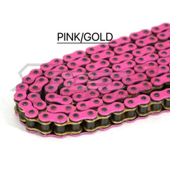 AJI RACING COLOUR CHAIN (ORING) HEAVY DUTY 415 - 132L 428 - 132L RANTAI MOTORSIKAL WARNA PINK GREEN PURPLE RED -By Sea Courier Method 🚢📦