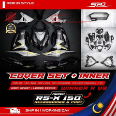 Cover Set Winner X V3 Convert Set I Grey Sport + Lemon Strike I Included Inner Set I ORIGINAL HONDA PNP For RS-X 150 By Sea Courier Method 🚢📦