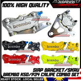 K50 P34 CALIPER PUMP SET F/R SET DEPAN BELAKANG SIAP BRACKET SKRU Y15ZR Y15 Y16ZR Y16 RS150 RSX -By Sea Courier Method 🚢📦
