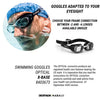 Swimming XBASE corrective goggles - Clear Lenses - Single size - Black