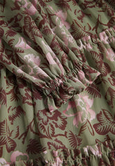 Ted Baker Women's Khaki Printed GGT Tiered Swing