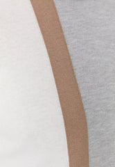 Gray Men's Slim Fit Crew Neck Paneled Knitwear Sweater