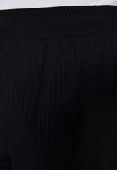 Limited Edition Black Men's Comfortable Cut/Wide Leg Textured Ottoman Hidden Drawstring Wrinkle-Free Sweatpants.