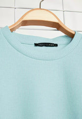 Mint Men's Basic Oversize/Wide Cut Crew Neck Short Sleeves Textured T-shirt