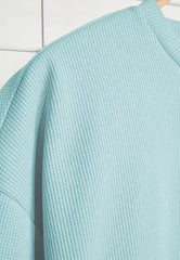 Mint Men's Basic Oversize/Wide Cut Crew Neck Short Sleeves Textured T-shirt