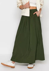 A-Line Parachute Maxi Skirt