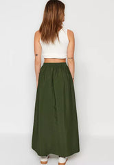 A-Line Parachute Maxi Skirt