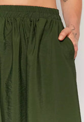 A-Line Parachute Maxi Skirt