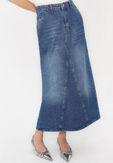 Denim Midi Skirt