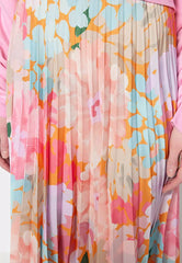 Pleated Printed Skirt