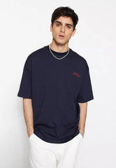 Men's Oversize/Wide-Fit Crew Neck Short Sleeves Anime Printed Short Sleeves 1 Cotton T-Shirt