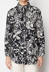 Piping Detailed Floral Shirt