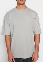 Men's Gray Oversize/Wide Cut 100% Cotton Far Eastern Anime Printed T-Shirt