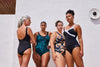Women's 1-piece Swimsuit Karli Black White