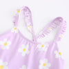 Young girls’ 1-piece swimsuit Lila marg lilac
