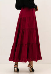 FSC Rayon Tiered Frill Skirt