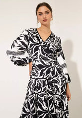 Recycled Polyester Tribal Wrap Dress