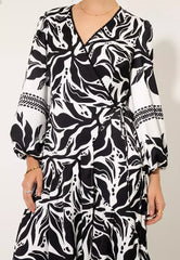 Recycled Polyester Tribal Wrap Dress