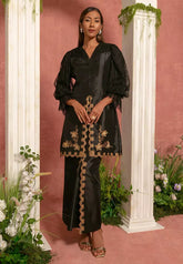 Embroidered Pleated Kurung Labuh
