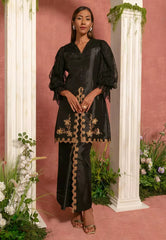Embroidered Pleated Kurung Labuh
