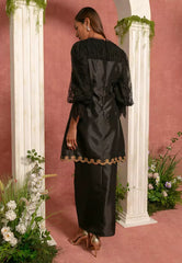 Embroidered Pleated Kurung Labuh