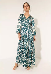 Recycled Polyester Tribal Wrap Dress
