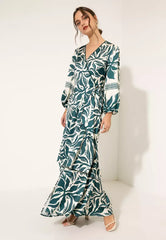 Recycled Polyester Tribal Wrap Dress