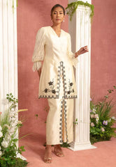 Embroidered Pleated Kurung Labuh