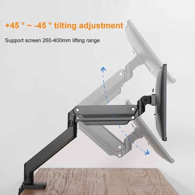 Monitor Stand Arm Adjustable Single Monitor Arm LED Monitor Holder Desk Mount Double Arms Fit 17 TO 32 Inch 2-9KG -By Sea Courier Method 🚢📦