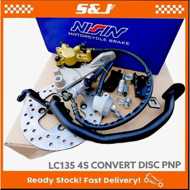 LC135 4S CONVERT LC5S REAR BRAKE SYSTEM SET FULL SET PNP LC135 4S PNP DISC PLATE BELAKANG BRAKE SYSTEM -By Sea Courier Method 🚢📦