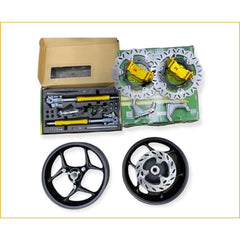 Yamaha Y15ZR / NVX Combo Double Disc VS02 Package Set With Sport Rim Y15 Y16ZR RAPIDO CALIPER V7 V2 DISC PLATE USD FORK -By Sea Courier Method 🚢📦