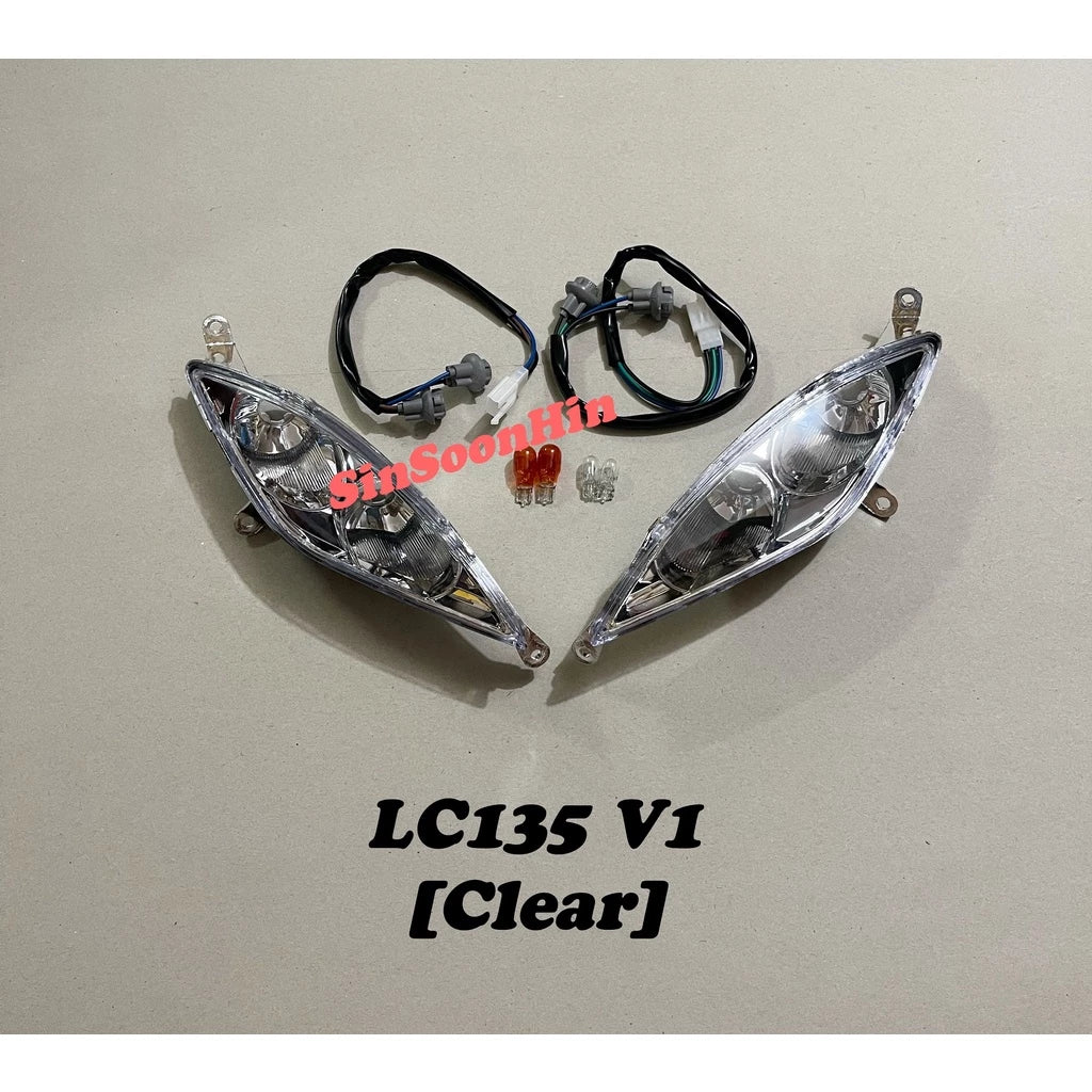Yamaha LC135 V1 Front Signal Lamp Assy / Socket / Bulb [ SMOKE / TINTED / CLEAR / BLUE ] -By Sea Courier Method 🚢📦