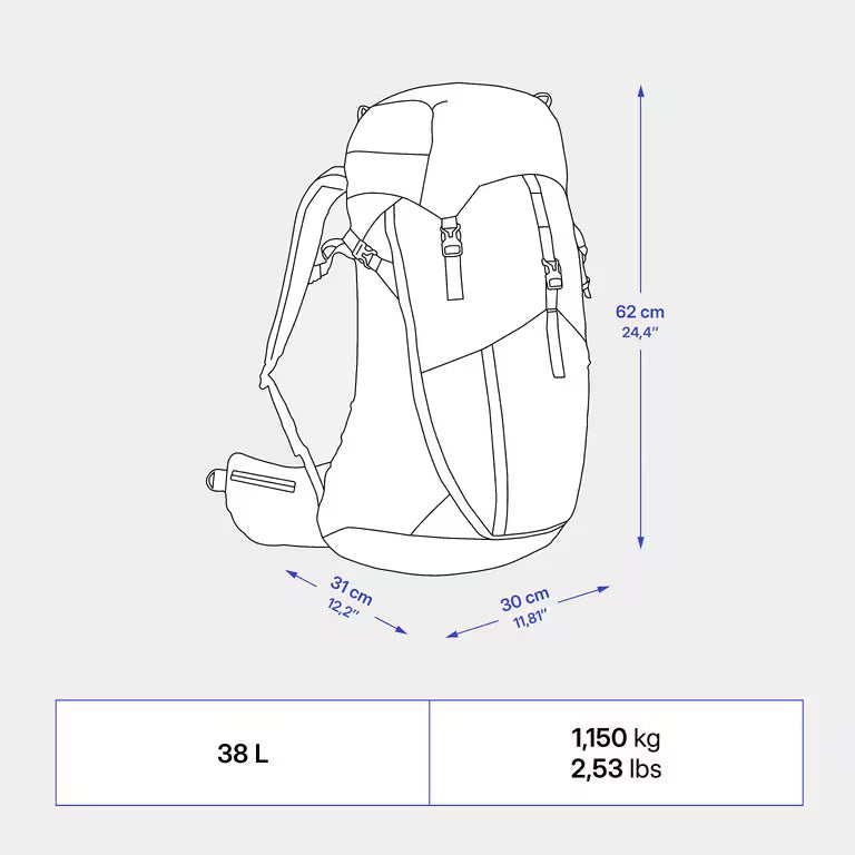 38 L Backpack, MH500 - Khaki
