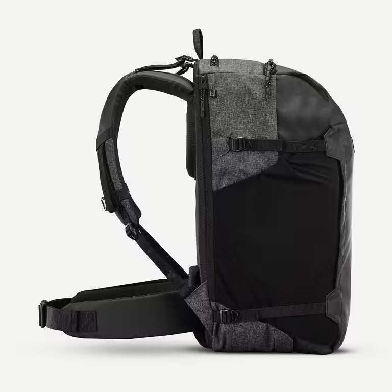40 L travel backpack, Travel 500 Organiser - Black
