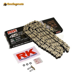 motosikal ☛RK Takasago Chain 415 428 KLO 132L O-Ring O Ring Gold Chain Rantai Universal Y15ZR Y16ZR LC135 RS RXZ SRL❁ -By Sea Courier Method 🚢📦