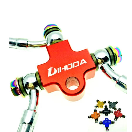 Universal Motorcycle Modified Hydraulic Brake Hose Line CNC Pipe Tee Connector Tee Coupling Tee Fitting 3 way Adapter -By Sea Courier Method 🚢📦