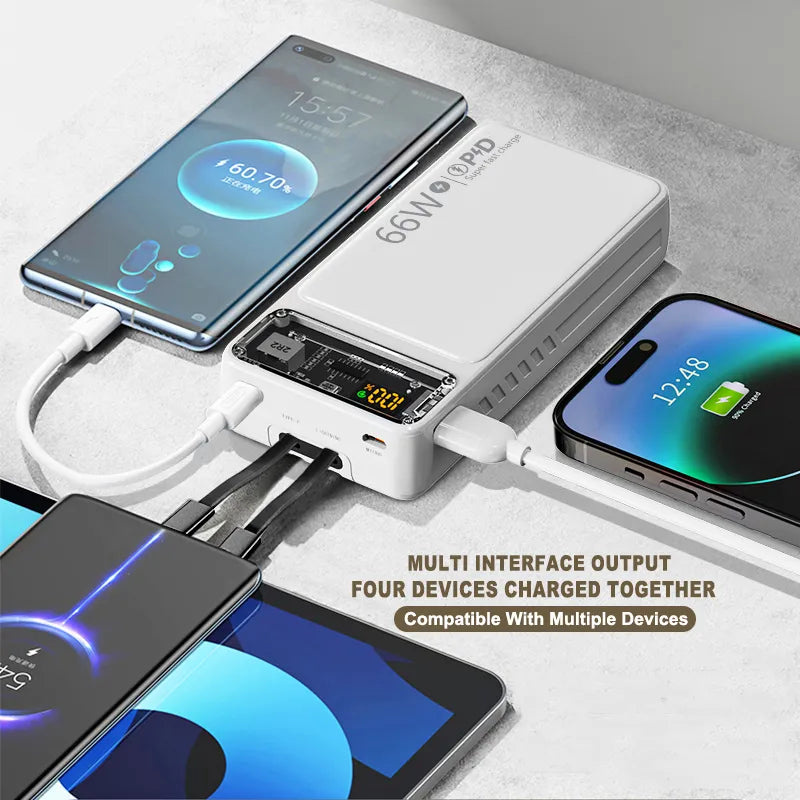 V380 PRO PD66W Power Banks outdoors portable power source Super large capacity charging station Fast charging 12000mah 25000mah 30000mah -By Sea Courier Method🚢