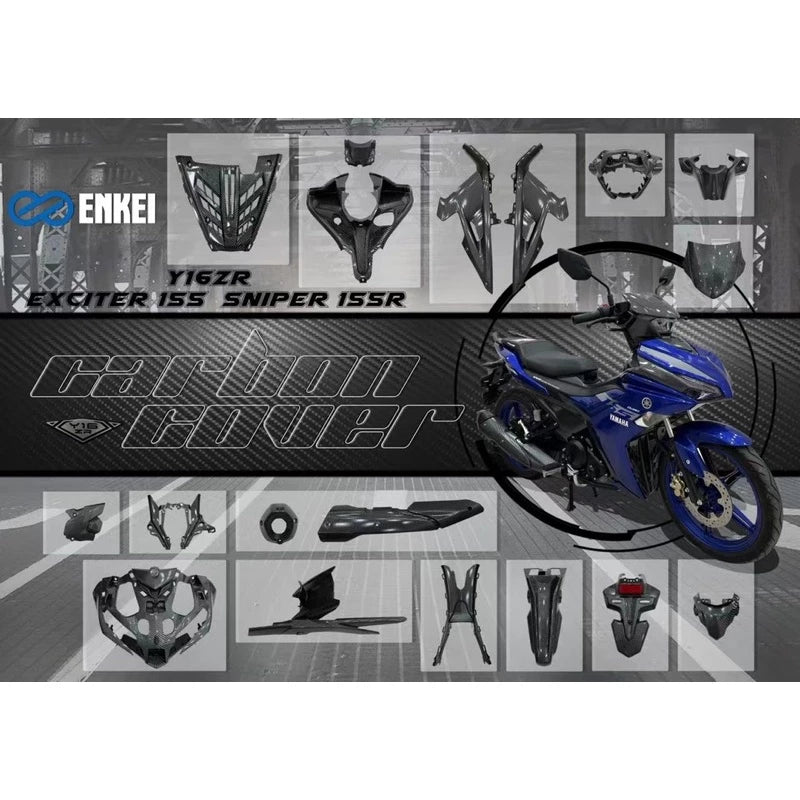 Y16ZR Carbon Inner Cover Set Exciter155 Enkei Viss Full Set -By Sea Courier Method 🚢📦