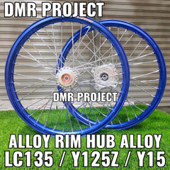 DHC- ALLOY RIM Y15/LC5S/Y125Z/LC135 1.40x17 HUB ALLOY HUB SPRINT COMPLATE SET (BELAKANG DISC) AS33/STRONGER CHARTER -By Sea Courier Method 🚢📦