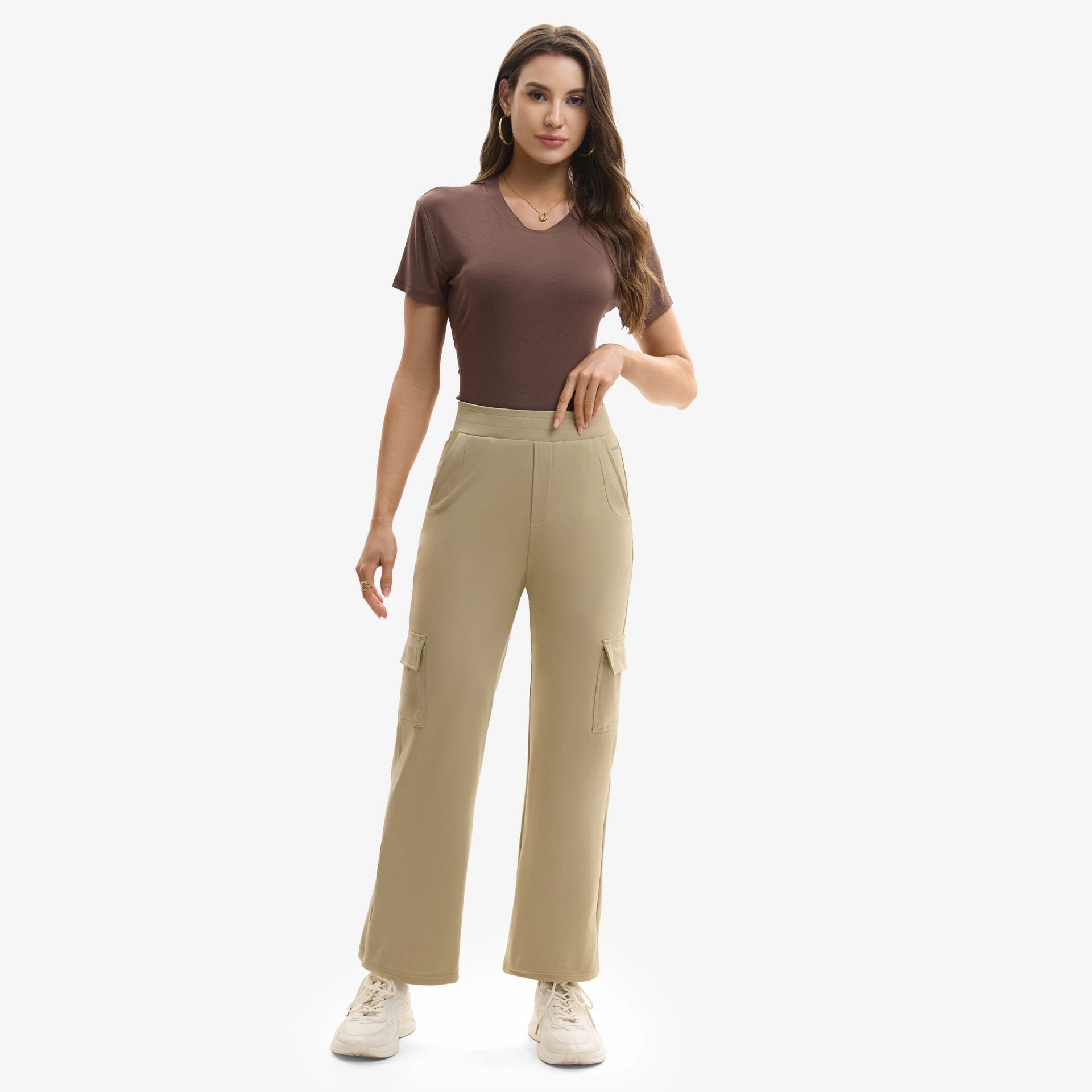 ELGINI E16395 Seluar Kasual Kargo Wanita S-XXL | Women's Cargo Casual Pants