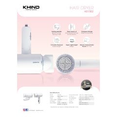 KHIND 1000W Hair Dryer HD1002 -By Sea Courier Method 🚢📦