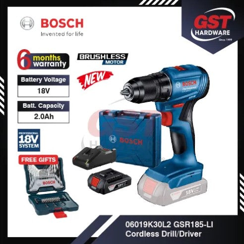 Bosch Cordless Drill/Screwdriver GSR185-LI (18V) Professional Drill Bosch Bosch 18V Cordless Drill Power Tools -By Sea Courier Method 🚢📦