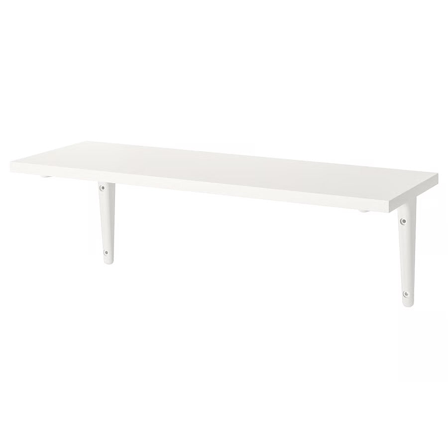 BURHULT / SIBBHULT Wall shelf, white/white, 59x20 cm