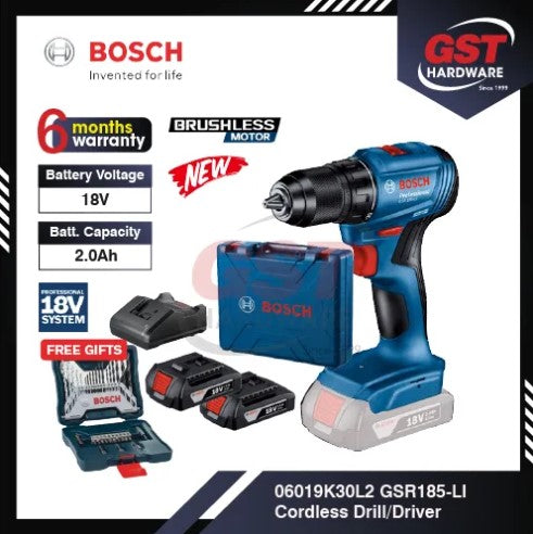 Bosch Cordless Drill/Screwdriver GSR185-LI (18V) Professional Drill Bosch Bosch 18V Cordless Drill Power Tools -By Sea Courier Method 🚢📦