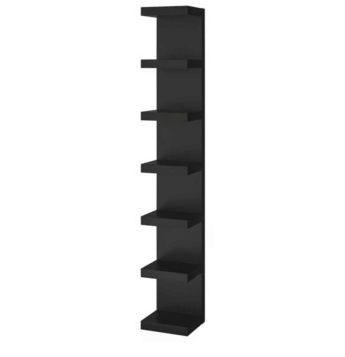 LACK Wall shelf unit, black-brown, 30x190 cm