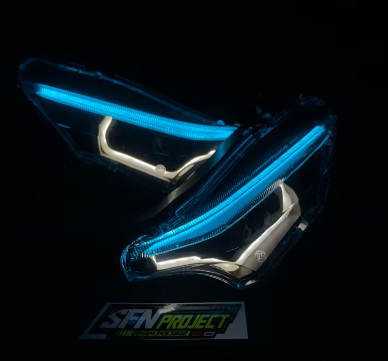 Supra 125 custom eyebrow turn signal lights, ready to install, free stickers -By Sea Courier Method 🚢📦