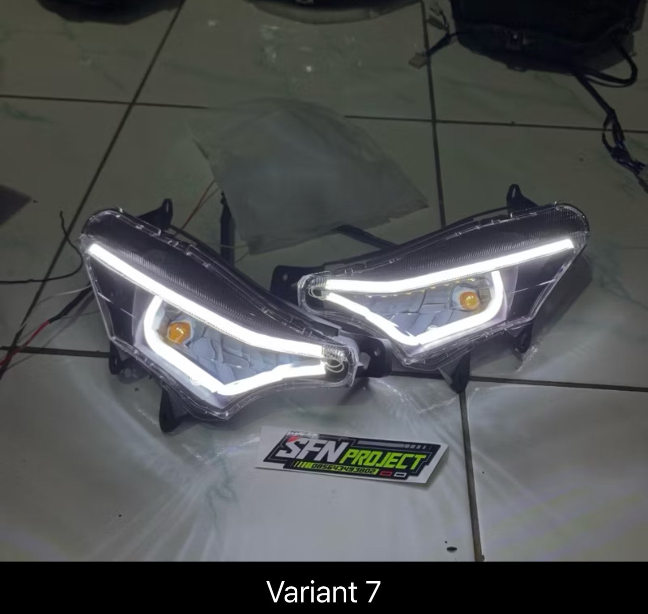 Supra 125 custom eyebrow turn signal lights, ready to install, free stickers -By Sea Courier Method 🚢📦