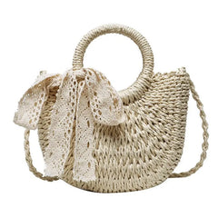 Handmade Rattan Woven Straw Bag